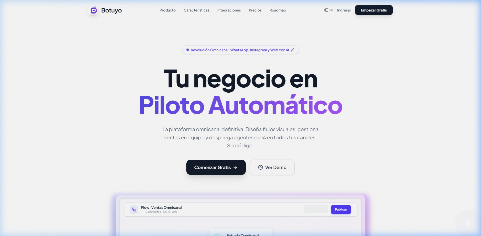 Mockup de BotUyo